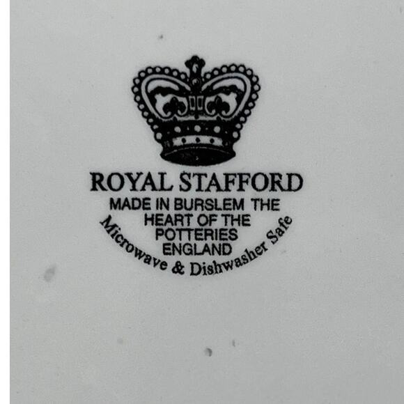 Red Poppy Dinner Plates 11.25" Royal Stafford Burslem England Flower Garden - Picture 3 of 4